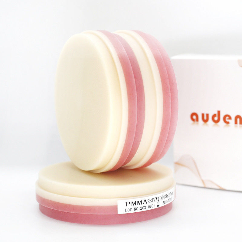 Audental 98*10mm-25mm PMMA สีใส กล่องพิมพ์ ธ อร์ ภัณฑ์ห้องปฏิบัติการ ธ อร์ ธ อร์ CAD CAM PMMA ฟัน