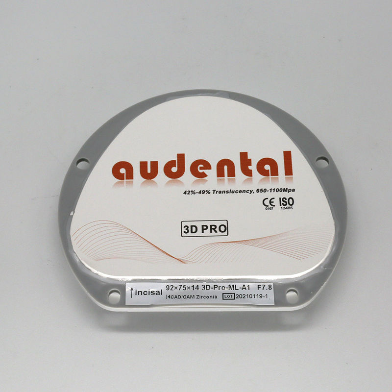 3D Pro Zirconia ฟันสีขาว CAD CAM Block 98/95/92mm ระบบเปิด CE