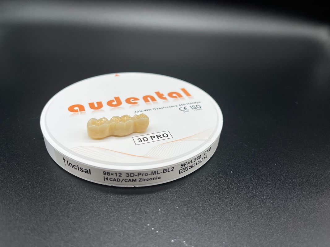 วัสดุฟัน ผลิตภัณฑ์ห้องปฏิบัติการ 3D โปรฟัน Zirconia Block เซรามิก