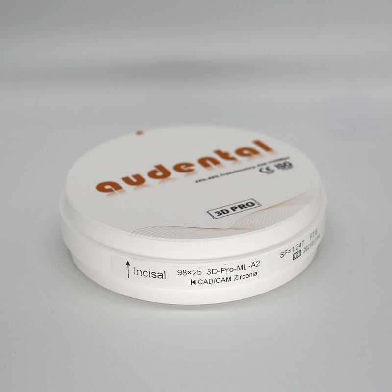 ความหนาแน่นสูง Zirconia Ceramic ความหนาแน่นฟันหลังจากซินเตอร์ 6.0g / cm3 โรคประสาท 0.1Bq / g