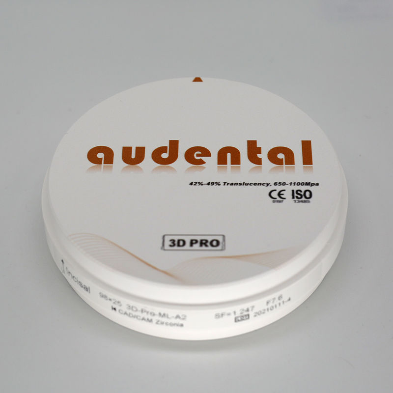 ความหนาแน่นสูง Zirconia Ceramic ความหนาแน่นฟันหลังจากซินเตอร์ 6.0g / cm3 โรคประสาท 0.1Bq / g