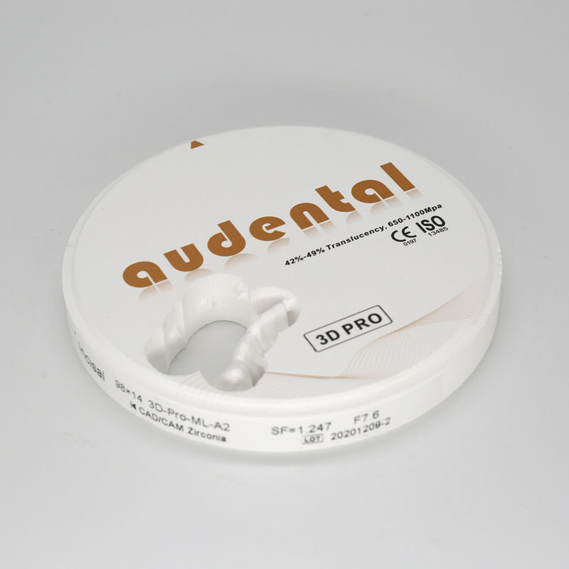 650-1100Mpa ฟัน Zirconia Block Vita16 Bleach4 สี OEM / ODM มี