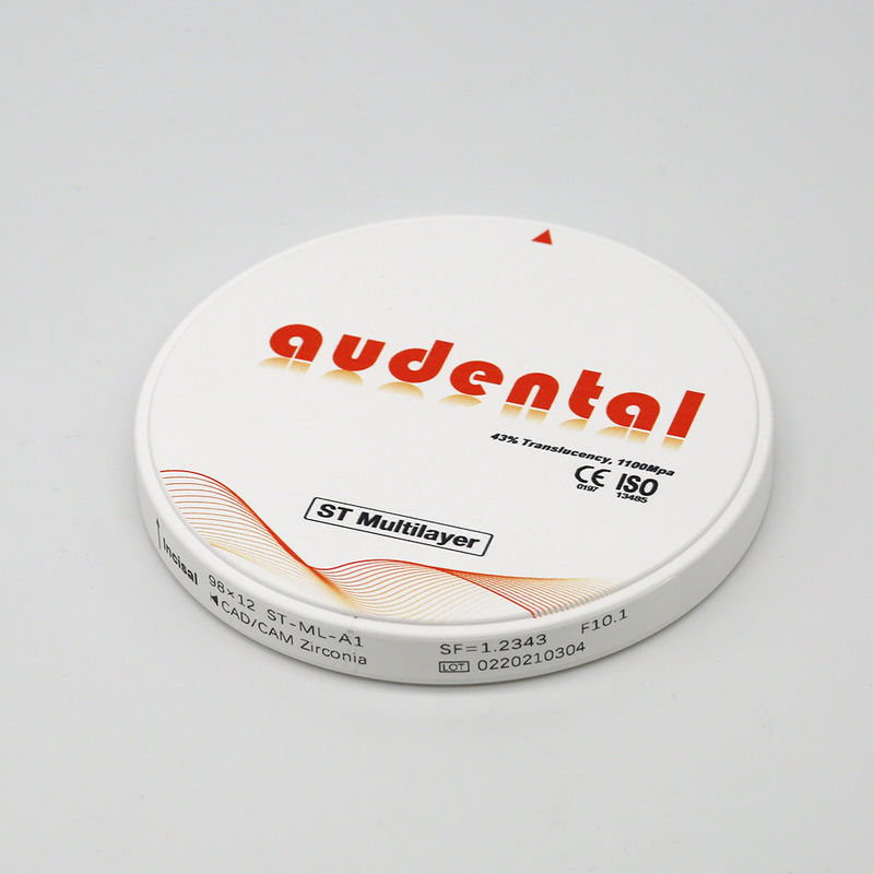 ธ อร์ซิกอนีโอแบบกลมแบบหลายชั้น ST ใส ความแข็งแรงในการบิด 1100Mpa สําหรับการฟื้นฟูฟัน