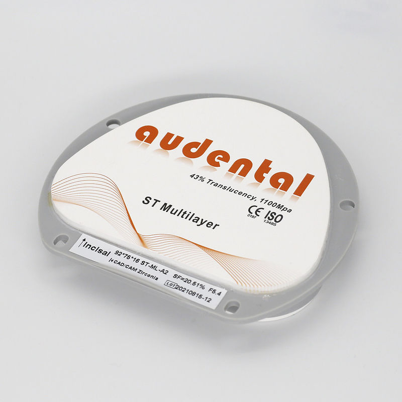 ธ อร์ซิกอนีโอแบบกลมแบบหลายชั้น ST ใส ความแข็งแรงในการบิด 1100Mpa สําหรับการฟื้นฟูฟัน