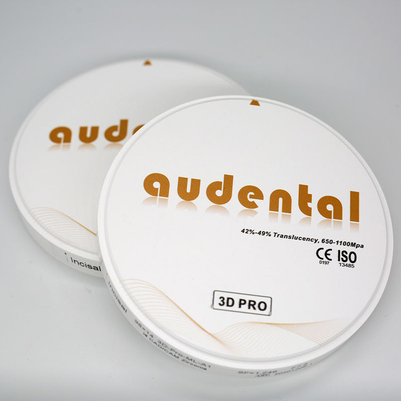 92/95/98mm ห้องปฏิบัติการฟัน 3D โปรซิกอร์คอนีย์บล็อกด้วยความโปร่งใสสูงและการออกแบบหลายชั้น