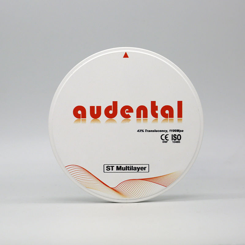 Audental 98 ST ฟัน Zirconia Block 1100MPA 43% สี A1,A2,A3