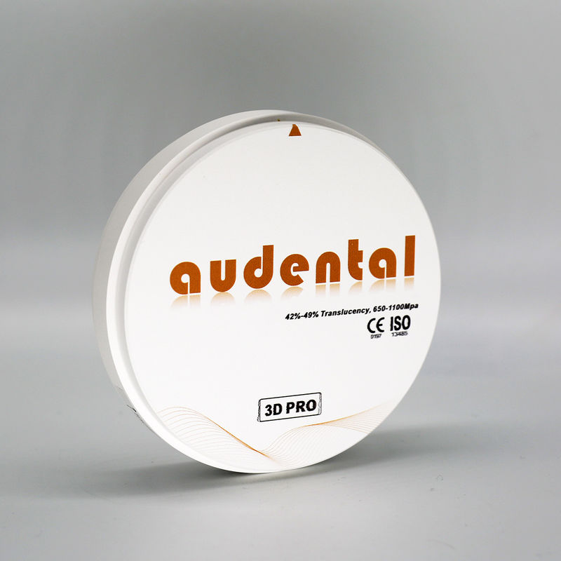 ความโปร่งใส 42-49% Audental CAD CAM ผัง Zircon, 20 สี ผัง Zirconia ฟัน