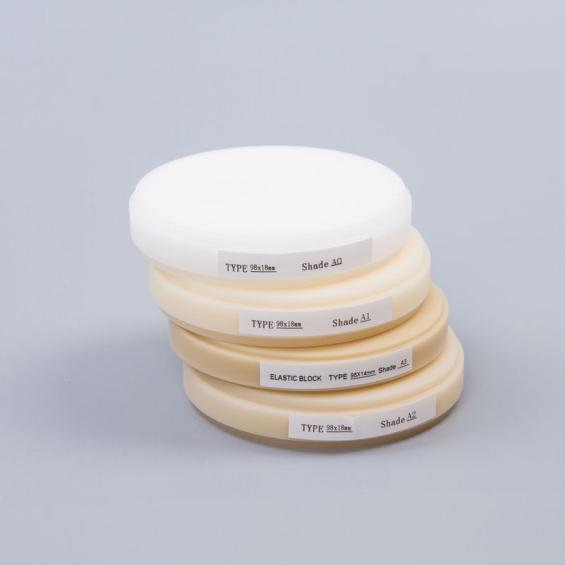 ห้องปฏิบัติการทันตแพทย์ Audental PMMA Disc Pink Clear Flexible 98mm PMMA Block OEM