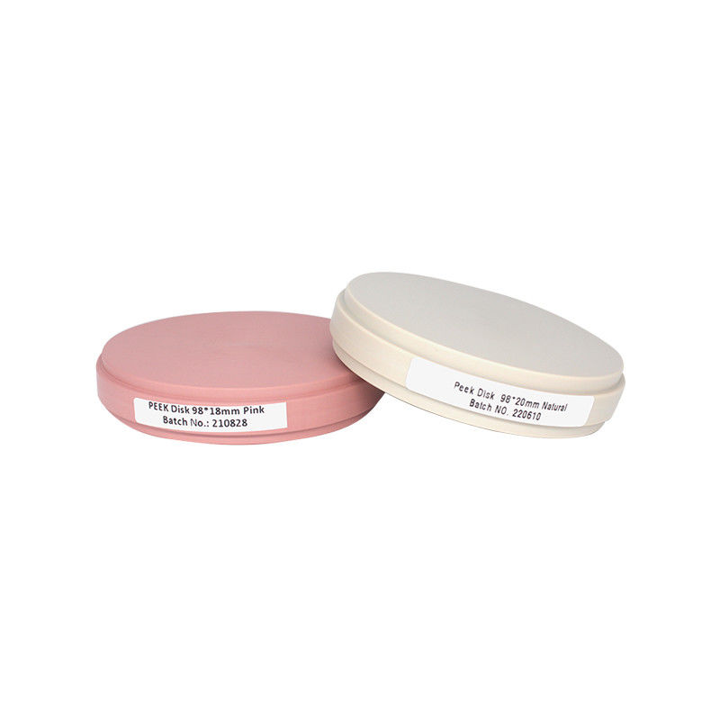 Audental 98*10mm-25mm PMMA สีใส กล่องพิมพ์ ธ อร์ ภัณฑ์ห้องปฏิบัติการ ธ อร์ ธ อร์ CAD CAM PMMA ฟัน