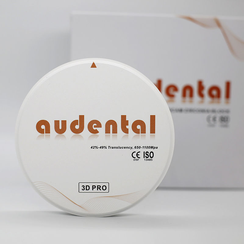 Audental 3d Pro Zirconia Block 1200Mpa 98mm ระบบ CAD CAM วัสดุห้องปฏิบัติการทันต 10-30mm สําหรับมงคลภายใน