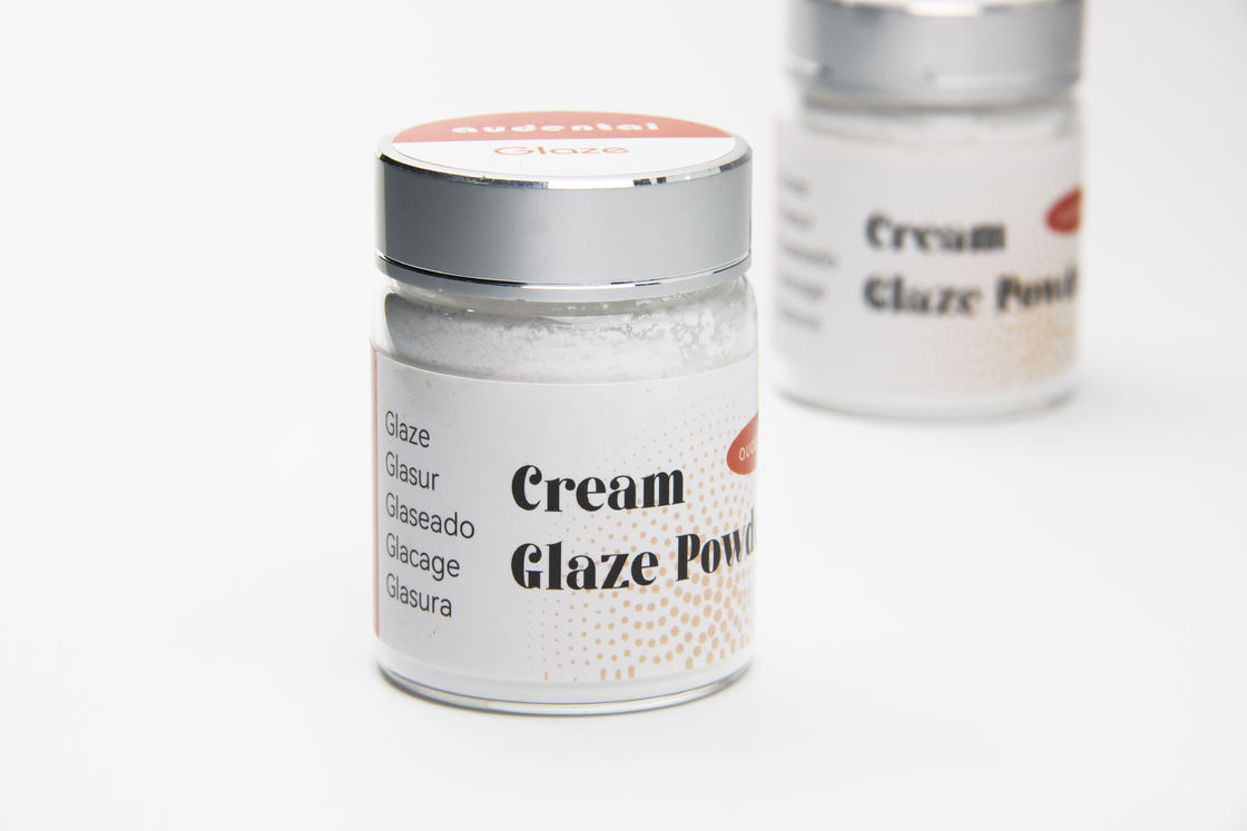 Audental Universal Glaze Powders เพื่อให้มีสีที่สม่ําเสมอและความสดชื่นสําหรับอุปกรณ์ห้องปฏิบัติการทันตแพทย์