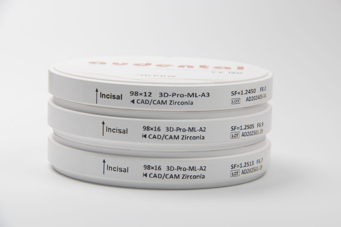 บล็อกซิรคอนิยาฟันที่โดดเด่นสําหรับระบบ CAD CAM และฟันที่มีลักษณะธรรมชาติ