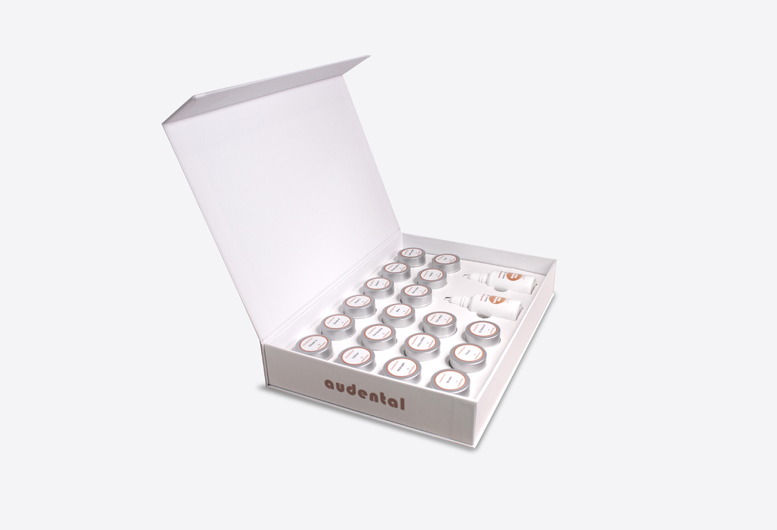 ห้องปฏิบัติการฟัน คราบและกระจกแปสต์ 25 มล น้ําเหลว 4 กรัม 3D กระจกแปสต์ คราบและวัสดุกระจก