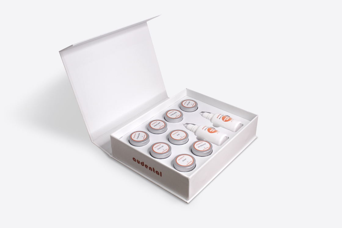 ห้องปฏิบัติการฟัน คราบและกระจกแปสต์ 25 มล น้ําเหลว 4 กรัม 3D กระจกแปสต์ คราบและวัสดุกระจก