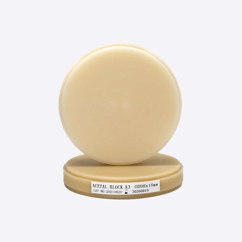 วัสดุการบดห้องปฏิบัติการทันตกรรม สีชมพู-A2 PMMA Block สําหรับฟันเทียมเต็ม 98mm/95mm ขนาดและรูปร่าง