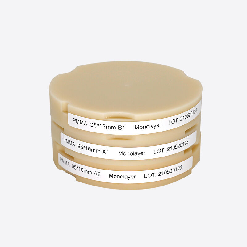 บล็อก PMMA สำหรับทันตกรรม สีชมพู A2 เหมาะสำหรับงานกัดในห้องปฏิบัติการทันตกรรมสำหรับครอบฟันชั่วคราว สะพานฟัน ฟันปลอมทั้งปาก และโครงสร้างต่างๆ พร้อมความแข็งแรงดัดงอ