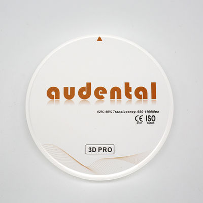 Zirconia 3D Pro ด้วยความแข็งแรงในการบิด 650-1100Mpa 12 14 16 18 20 22 ความหนา 25mm