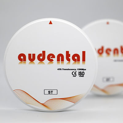 1200MPa สลับ ST สีขาว ทันตแพทย์ Zirconia Block กับ 41-43% ความโปร่งใสและ 16 สีของเหลว