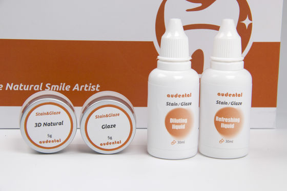 คราบและเคลือบฟันสำหรับห้องปฏิบัติการทันตกรรม ครอบฟันเซอร์โคเนีย ผงเคลือบเซรามิก วางเคลือบ วางเคลือบ