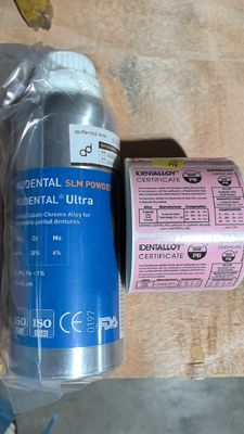 Audental Ultra SLM Powder วัสดุ CoCrMo สําหรับ CE FDA IdentAlloy การพิมพ์โลหะ 3 มิติที่ได้รับการรับรองของทันตแพทย์