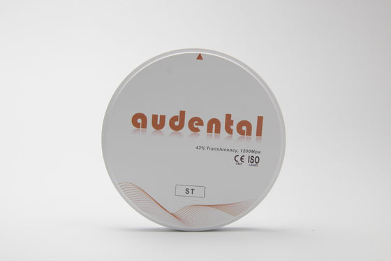 Audental ST ซิรคอนีบล็อคสําหรับการฟื้นฟูฟันเต็มเส้นโค้ง ขาว ผังว่าง เครื่องบด CAD/CAM วัสดุห้องปฏิบัติการ รูปแบบ D 95mm